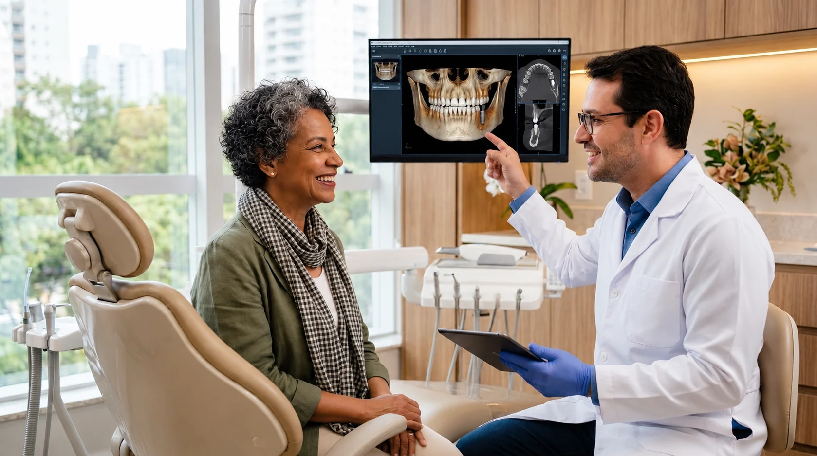 Planejamento digital de implante dentário após câncer